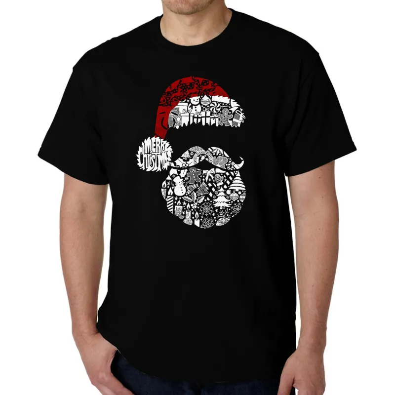 Santa Pics - Men's Word Art T-Shirt sold by LA Pop Art