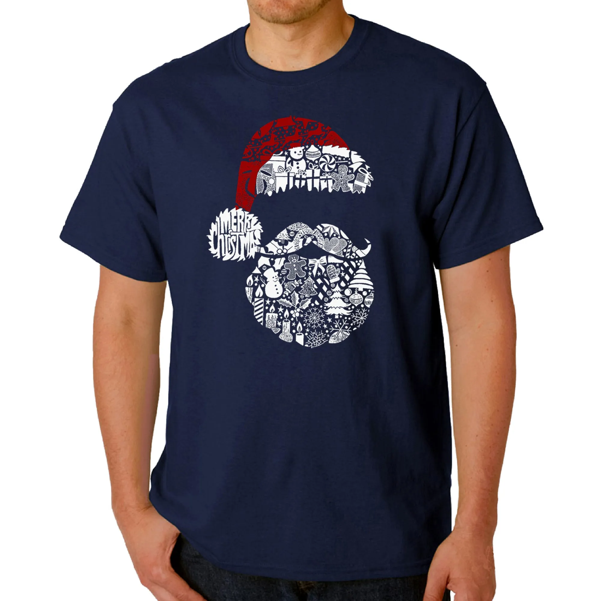 Santa Pics - Men's Word Art T-Shirt sold by LA Pop Art product image thumbnail 5