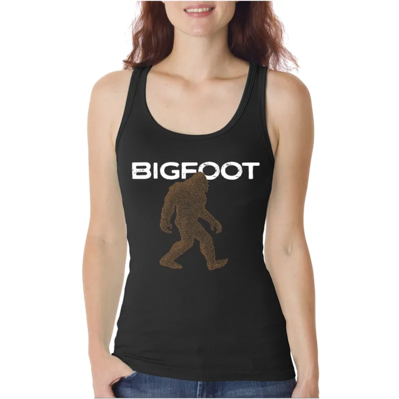 Bigfoot - Women's Word Art Tank Top sold by LA Pop Art