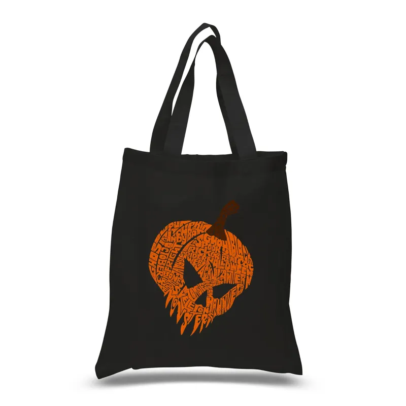 Evil Pumpkin - Small Word Art Tote Bag sold by LA Pop Art