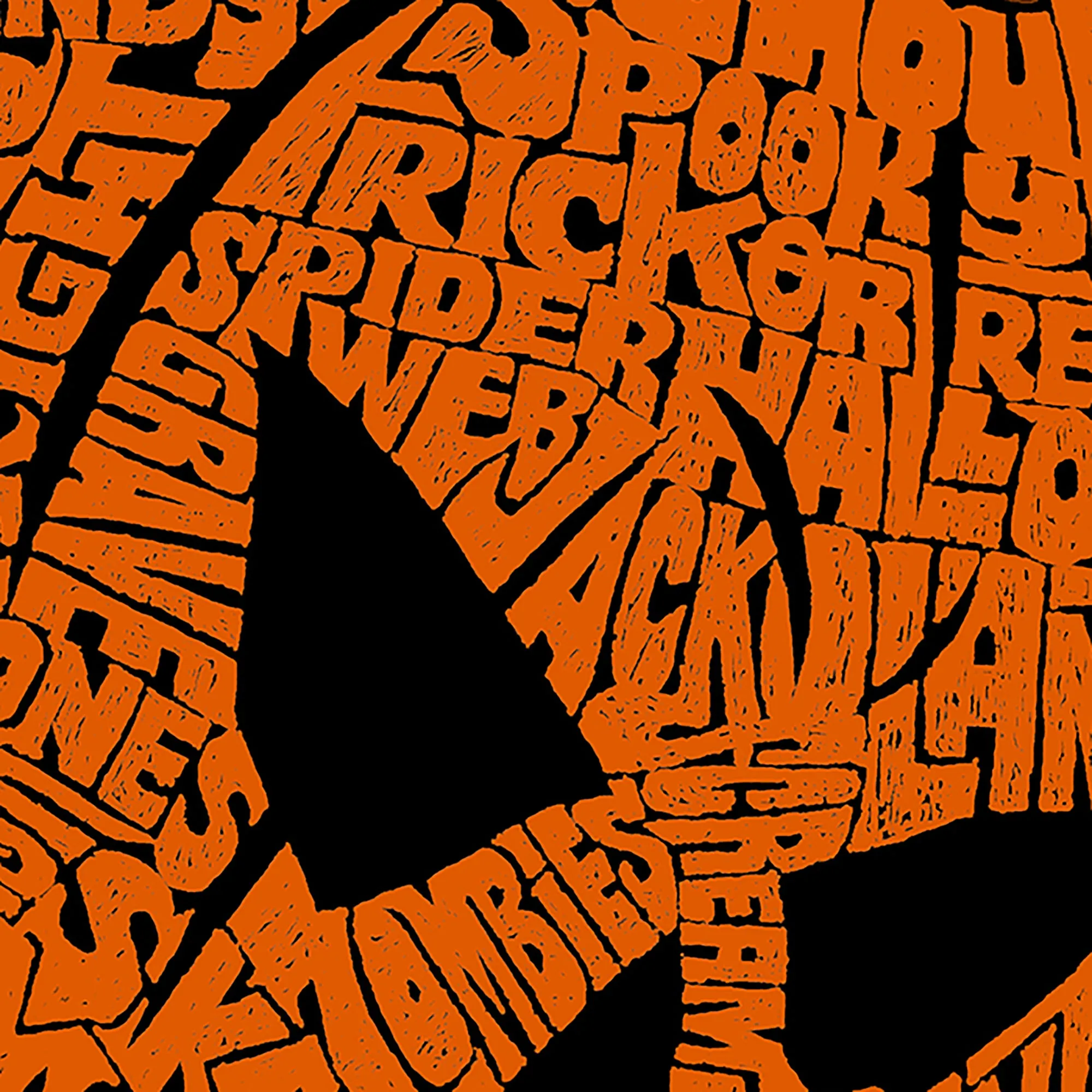 Evil Pumpkin - Girl's Word Art Long Sleeve T-Shirt sold by LA Pop Art product image thumbnail 3