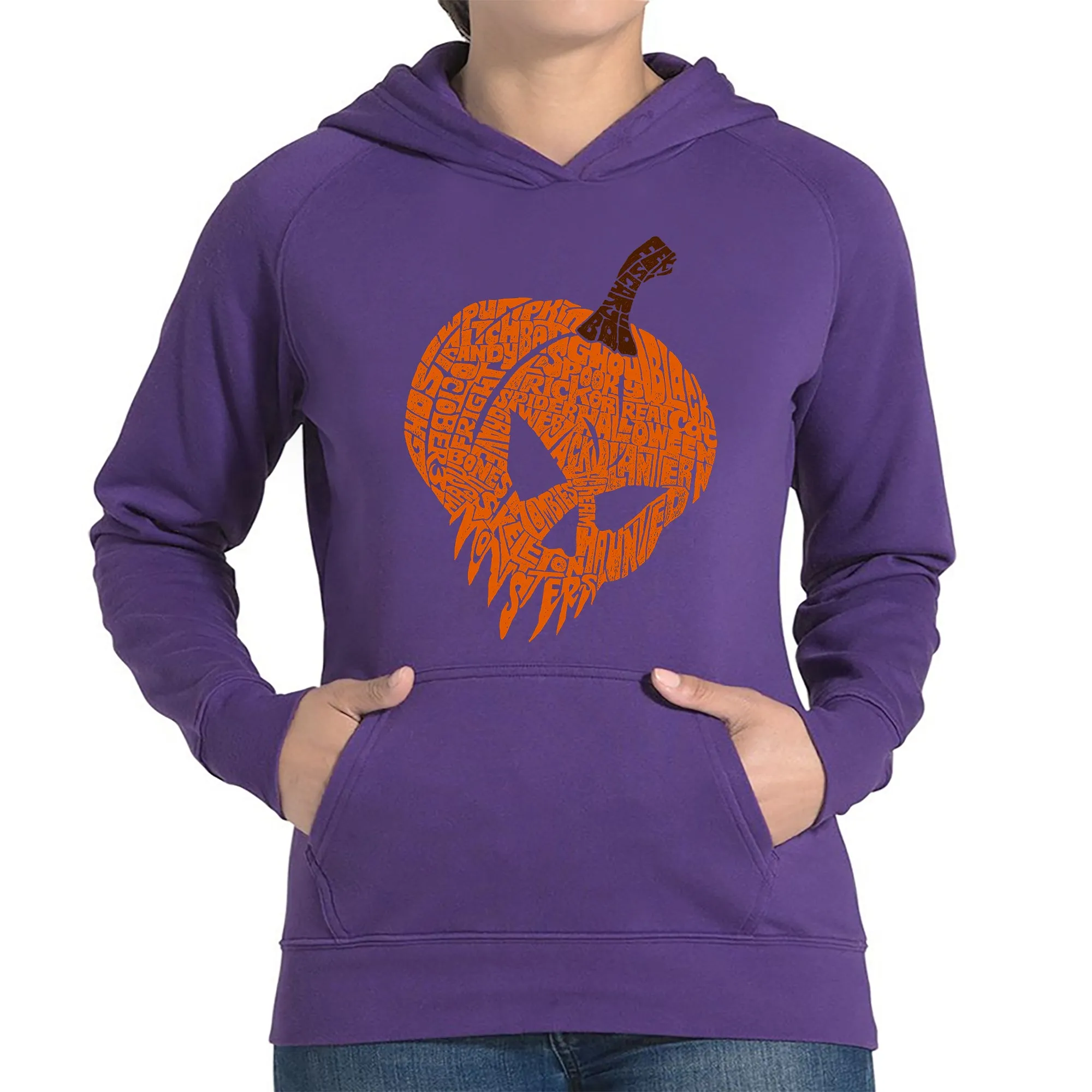 Evil Pumpkin - Women's Word Art Hooded Sweatshirt sold by LA Pop Art product image thumbnail 5
