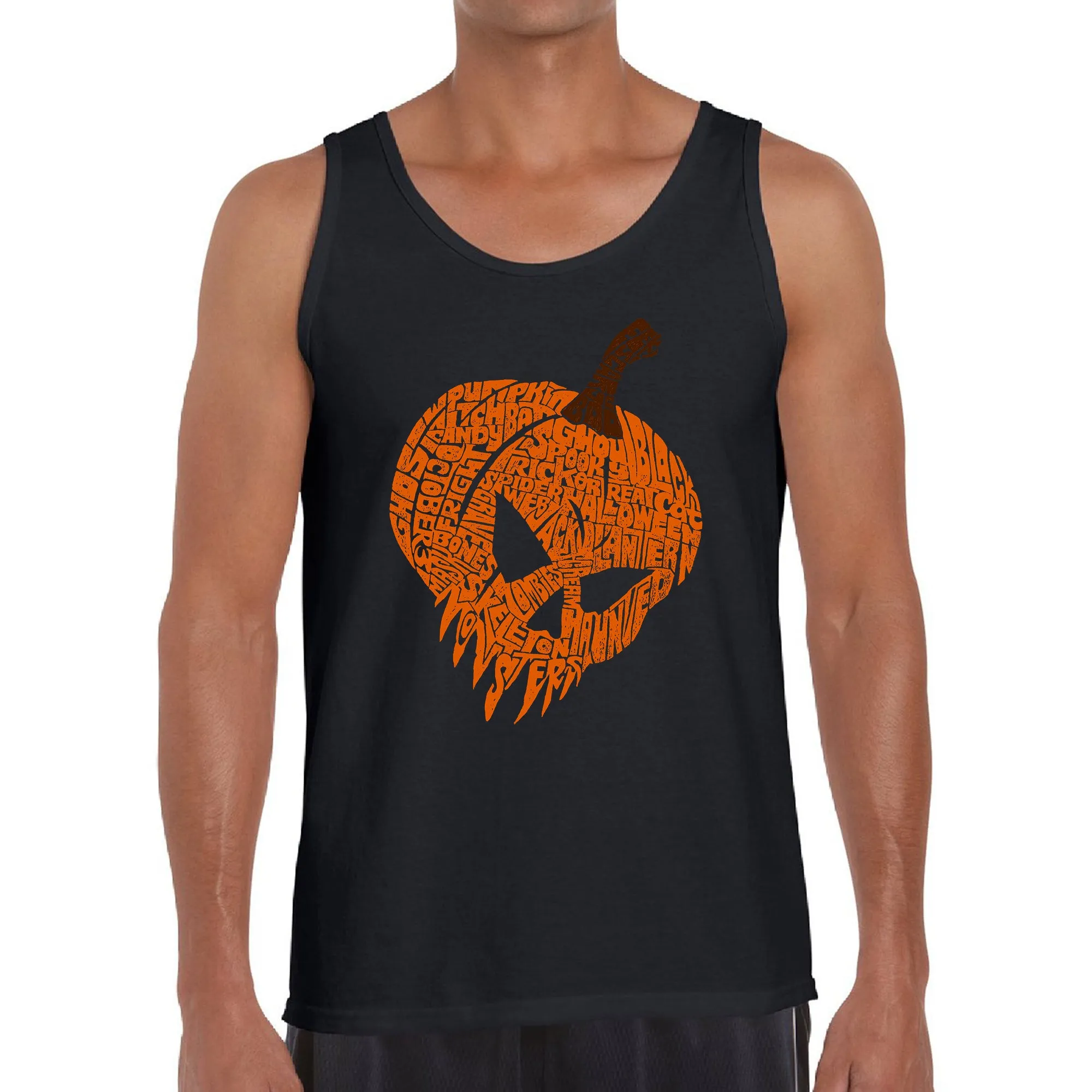 Evil Pumpkin - Men's Word Art Tank Top sold by LA Pop Art