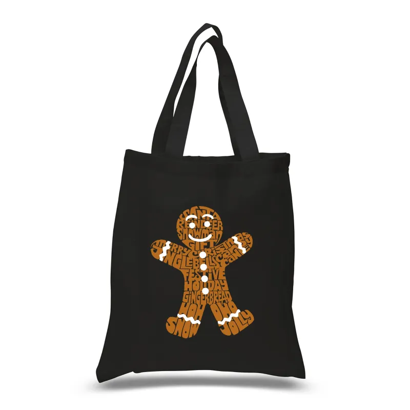 Gingerbread - Small Word Art Tote Bag sold by LA Pop Art