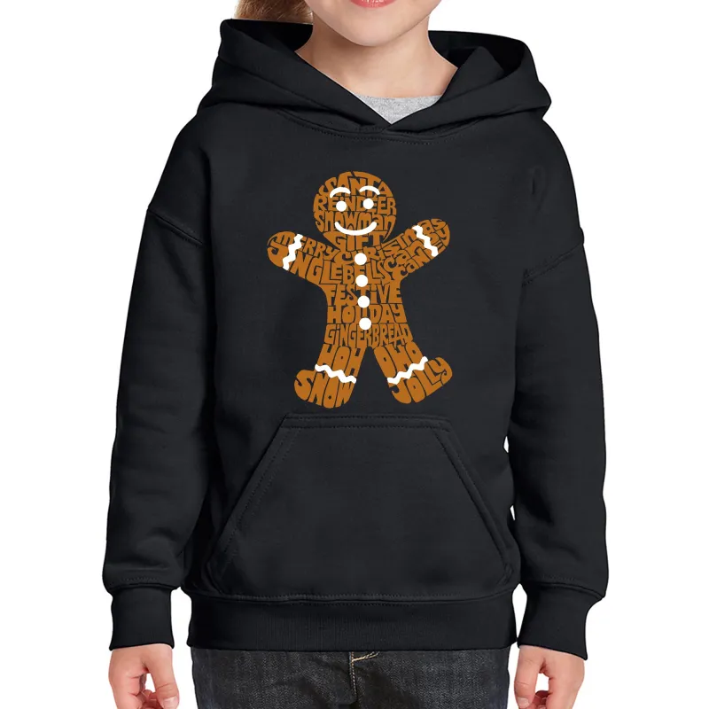Gingerbread - Girl's Word Art Hooded Sweatshirt sold by LA Pop Art