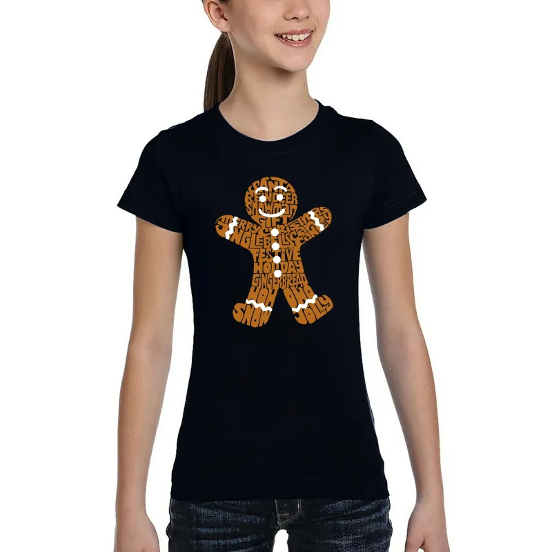 Gingerbread - Girl's Word Art T-Shirt sold by LA Pop Art