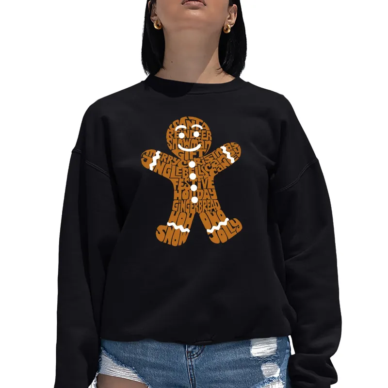 Gingerbread - Women's Word Art Crewneck Sweatshirt sold by LA Pop Art