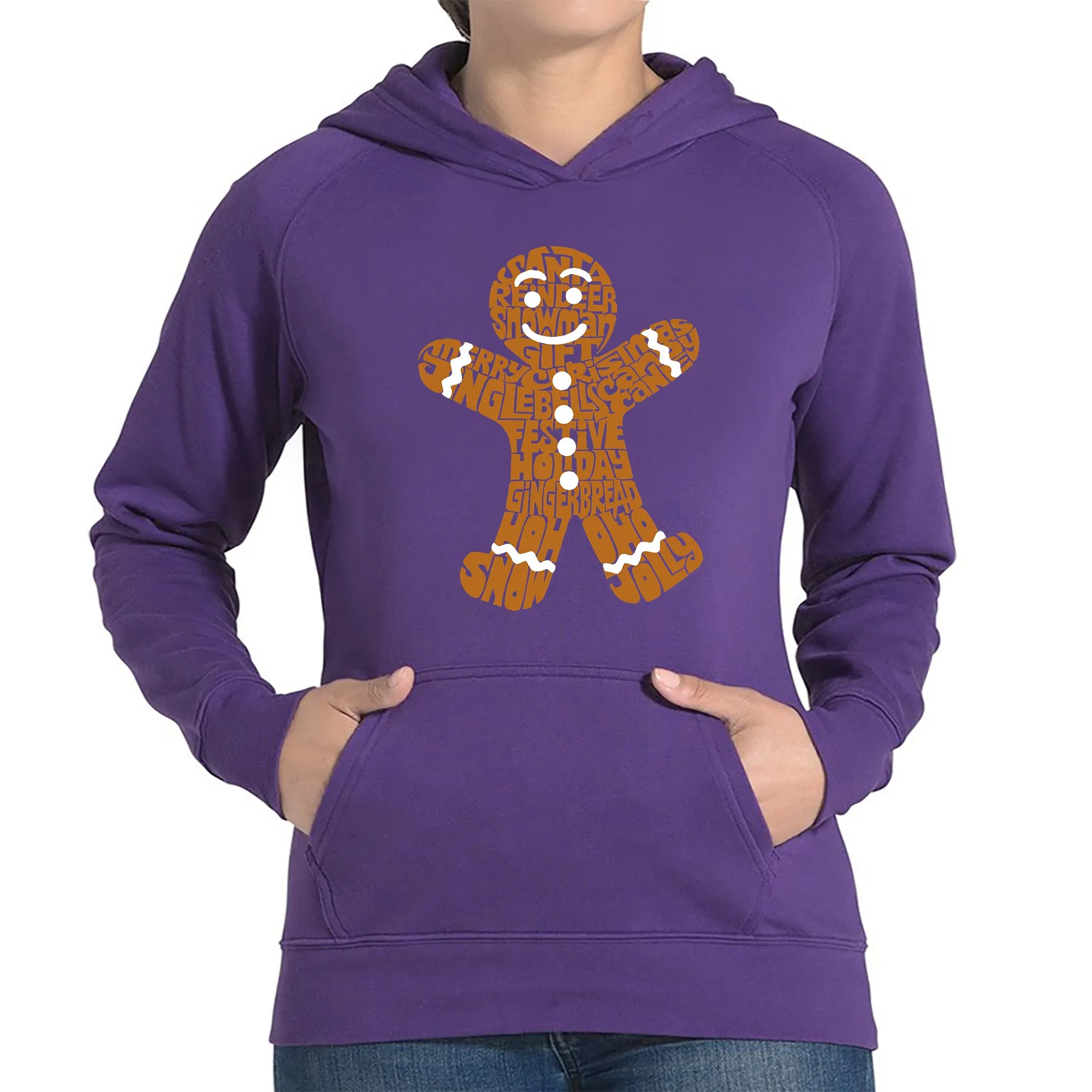 Gingerbread - Women's Word Art Hooded Sweatshirt sold by LA Pop Art product image thumbnail 5