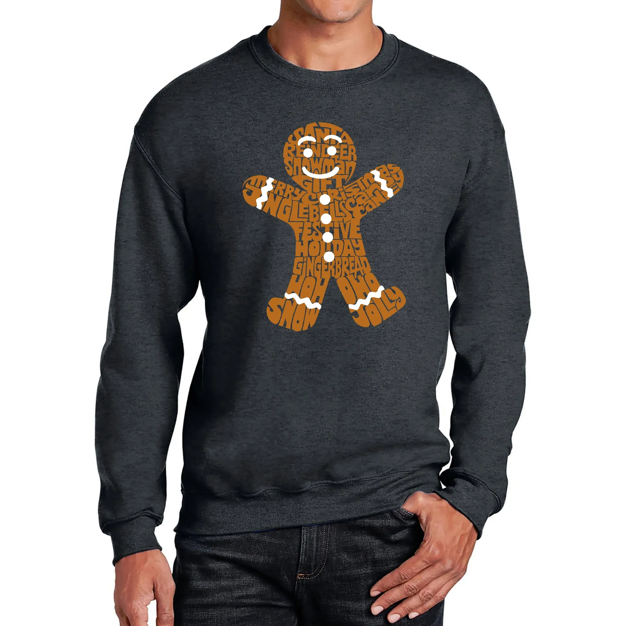 Gingerbread - Men's Word Art Crewneck Sweatshirt sold by LA Pop Art product image thumbnail 5