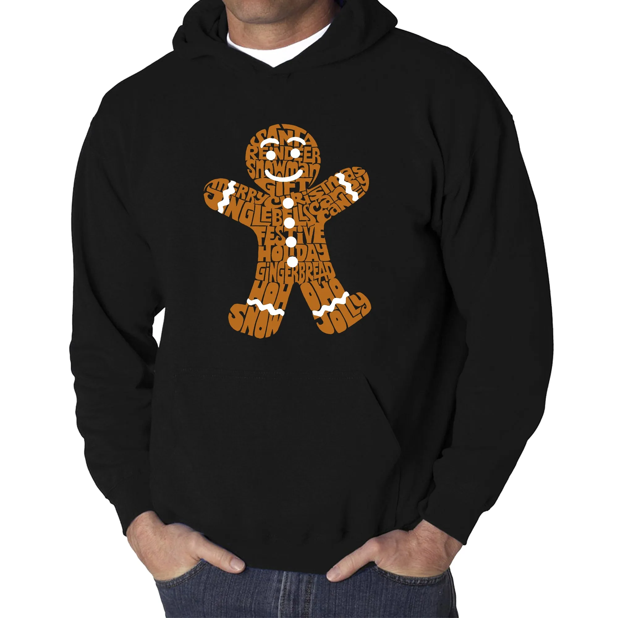 Gingerbread - Men's Word Art Hooded Sweatshirt sold by LA Pop Art