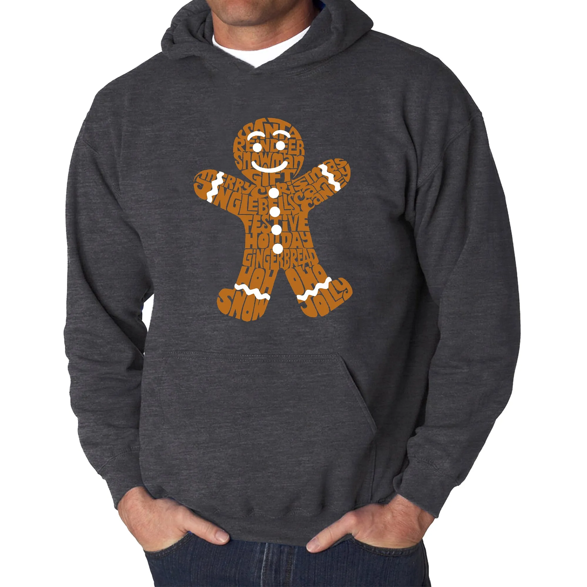 Gingerbread - Men's Word Art Hooded Sweatshirt sold by LA Pop Art product image thumbnail 5