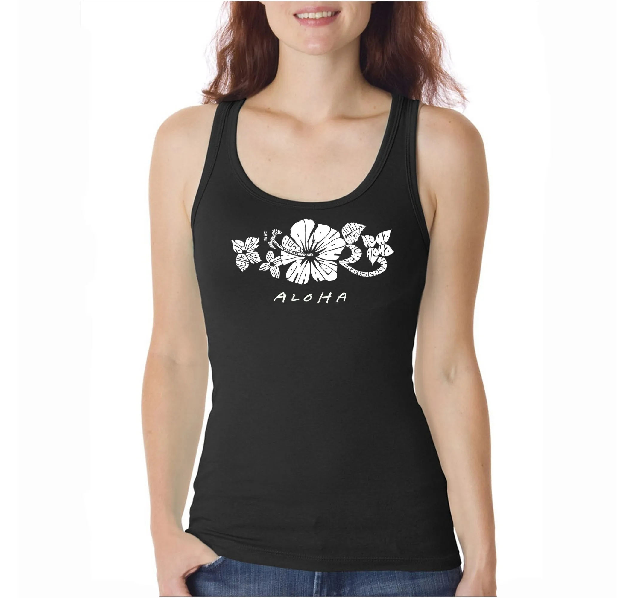 ALOHA - Women's Word Art Tank Top sold by LA Pop Art