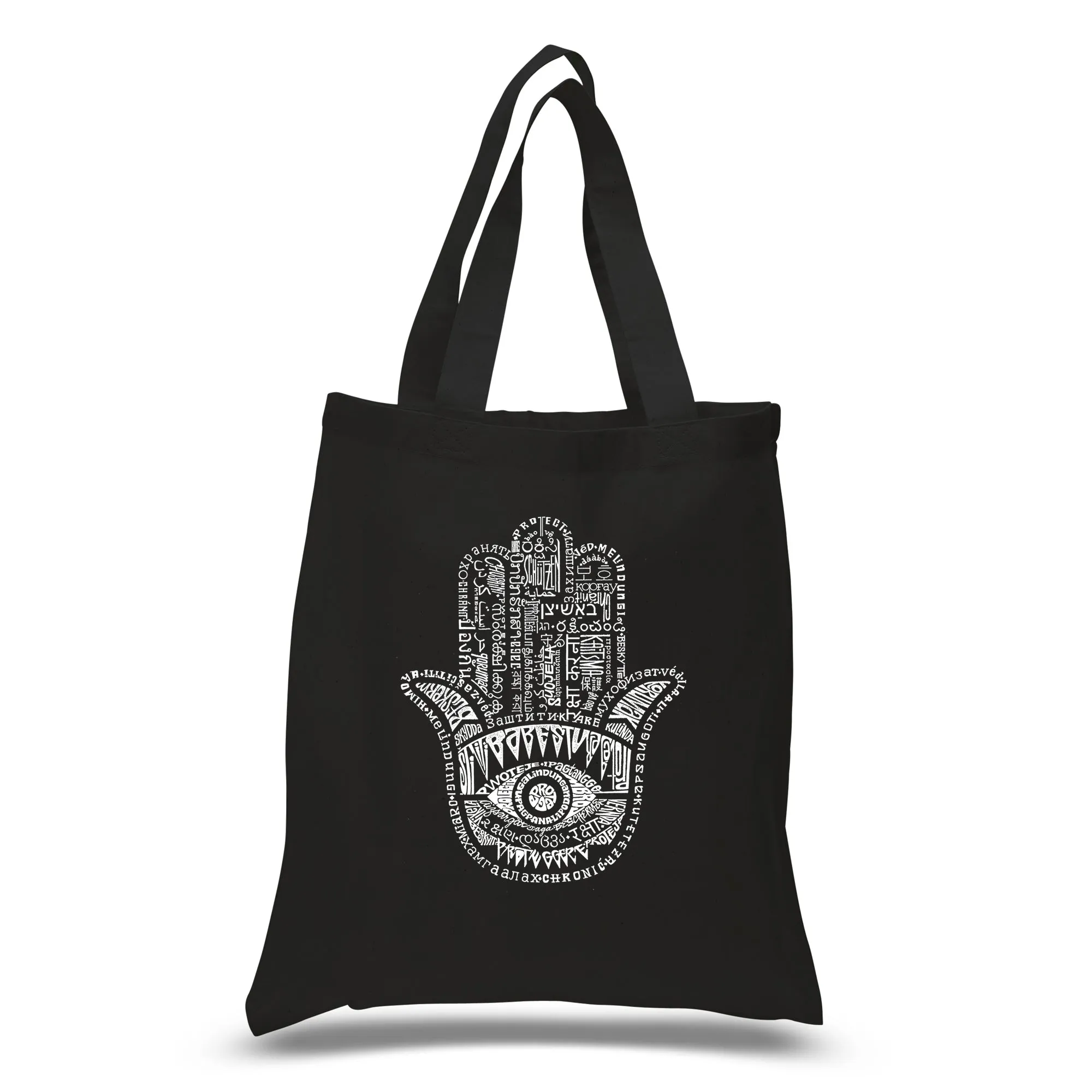 Hamsa - Small Word Art Tote Bag sold by LA Pop Art