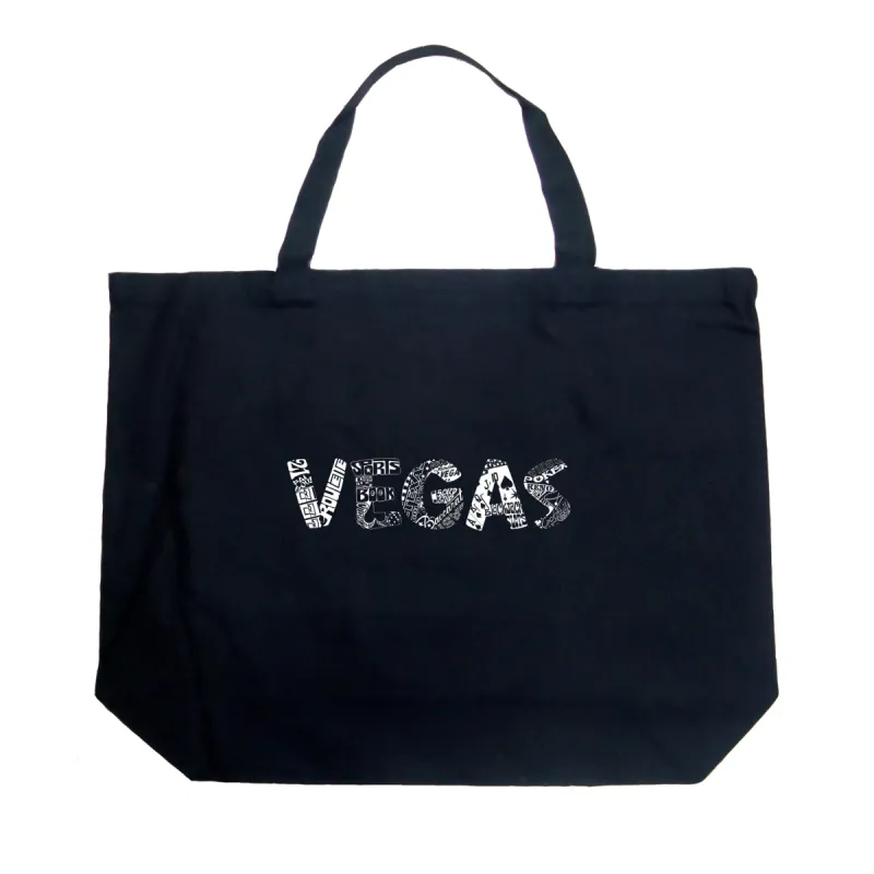 VEGAS - Large Word Art Tote Bag sold by LA Pop Art