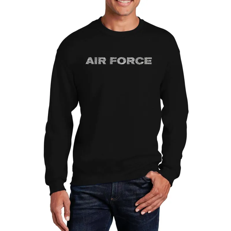 Lyrics To The Air Force Song - Men's Word Art Crewneck Sweatshirt sold by LA Pop Art