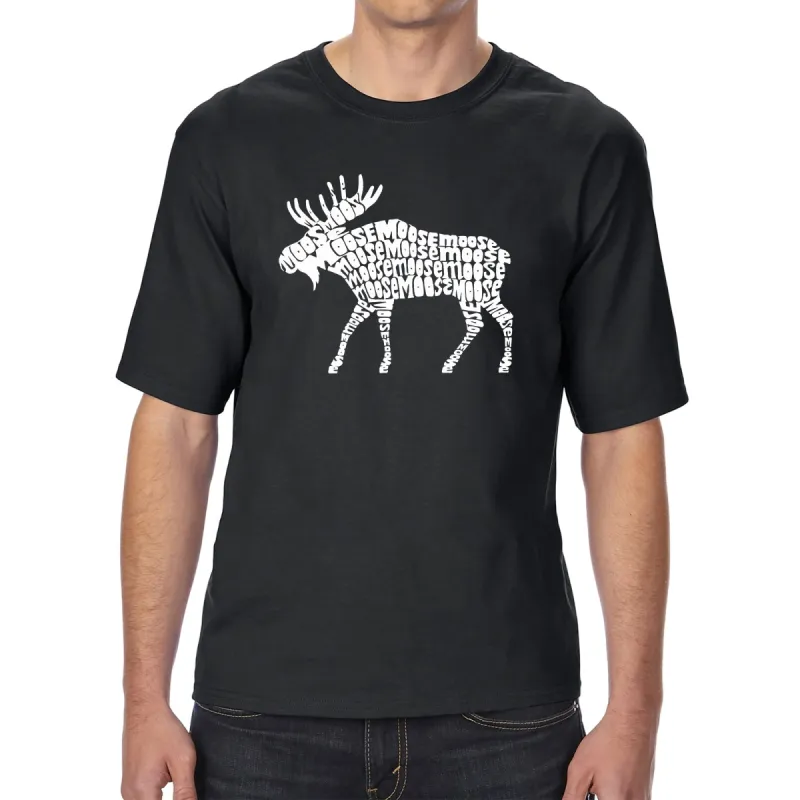 Moose  - Men's Tall and Long Word Art T-Shirt sold by LA Pop Art