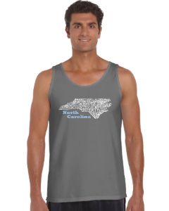 North Carolina - Men's Word Art Tank Top sold by LA Pop Art