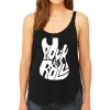 Rock And Roll Guitar - Women's Premium Word Art Flowy Tank Top sold by LA Pop Art