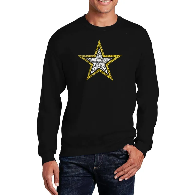LYRICS TO THE ARMY SONG - Men's Word Art Crewneck Sweatshirt sold by LA Pop Art
