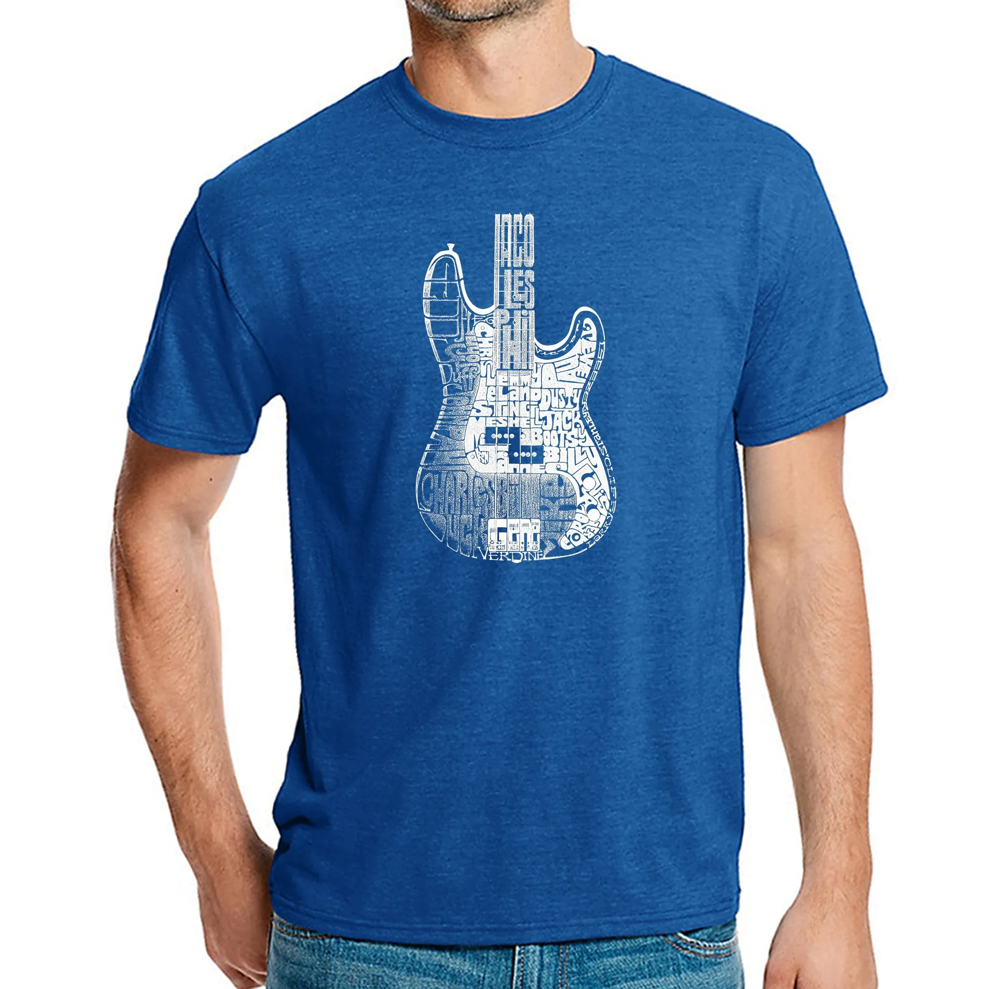 Bass Guitar - Men's Premium Blend Word Art T-Shirt sold by LA Pop Art product image thumbnail 4