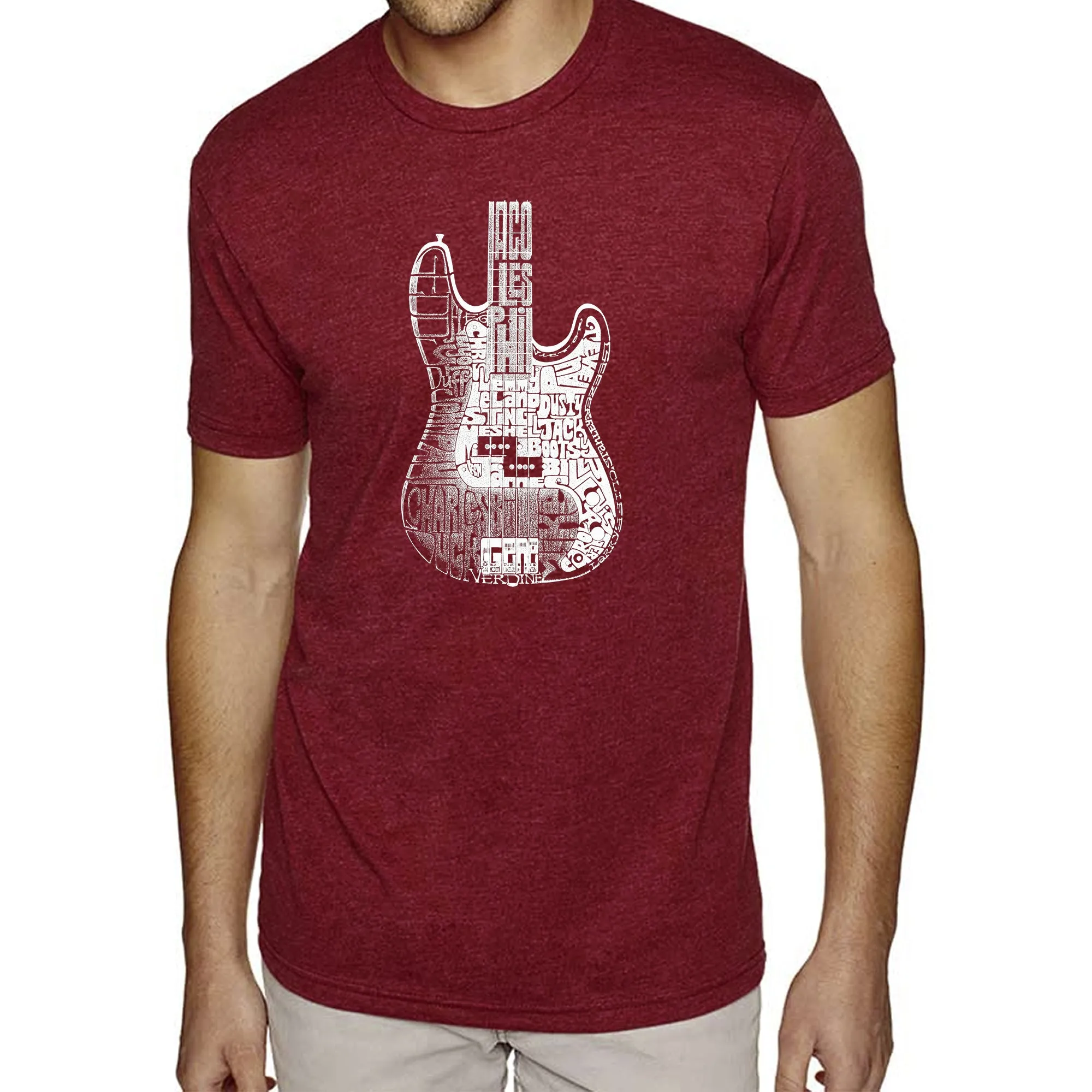 Bass Guitar - Men's Premium Blend Word Art T-Shirt sold by LA Pop Art product image thumbnail 5