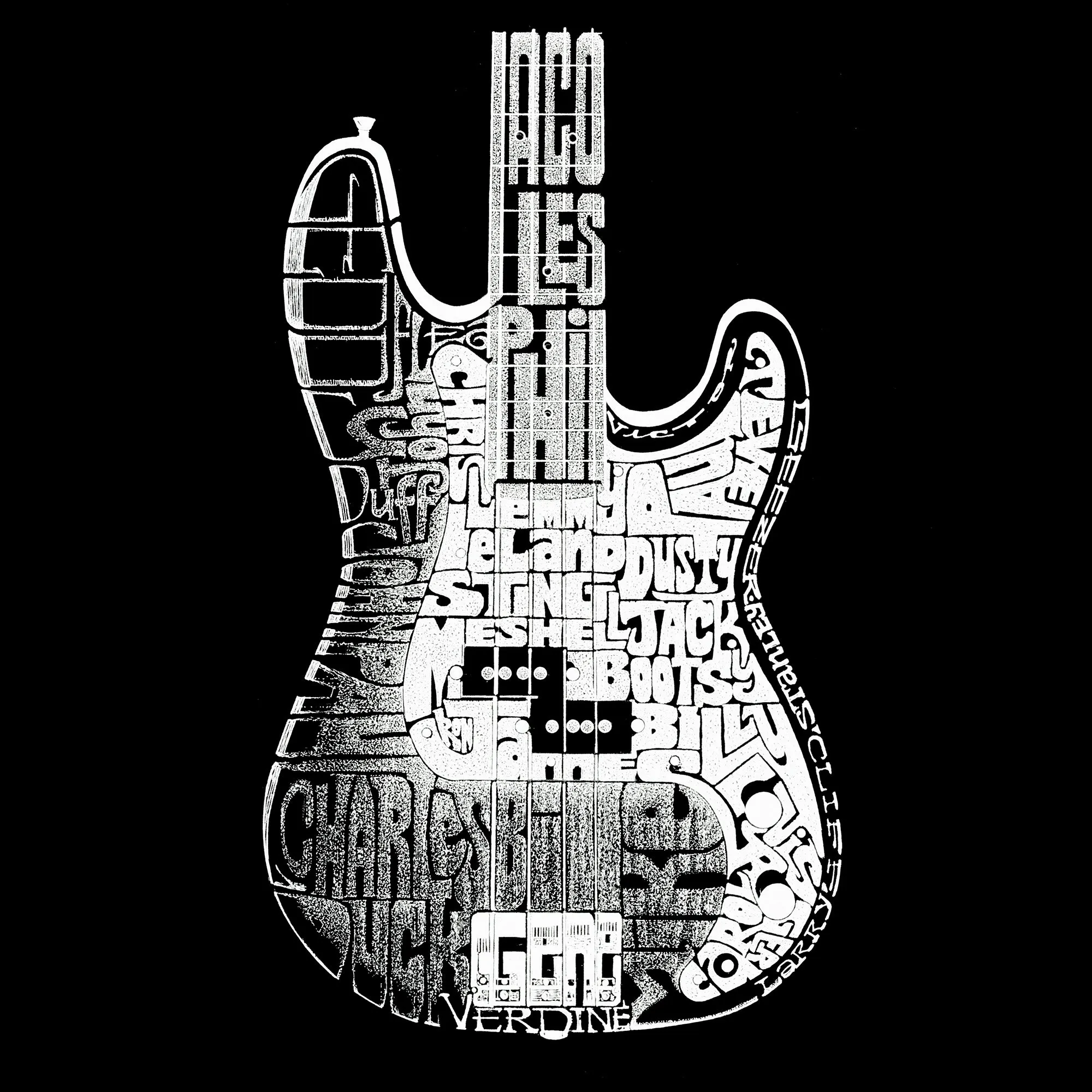 Bass Guitar - Men's Premium Blend Word Art T-Shirt sold by LA Pop Art product image thumbnail 2
