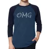 OMG - Men's Raglan Baseball Word Art T-Shirt sold by LA Pop Art