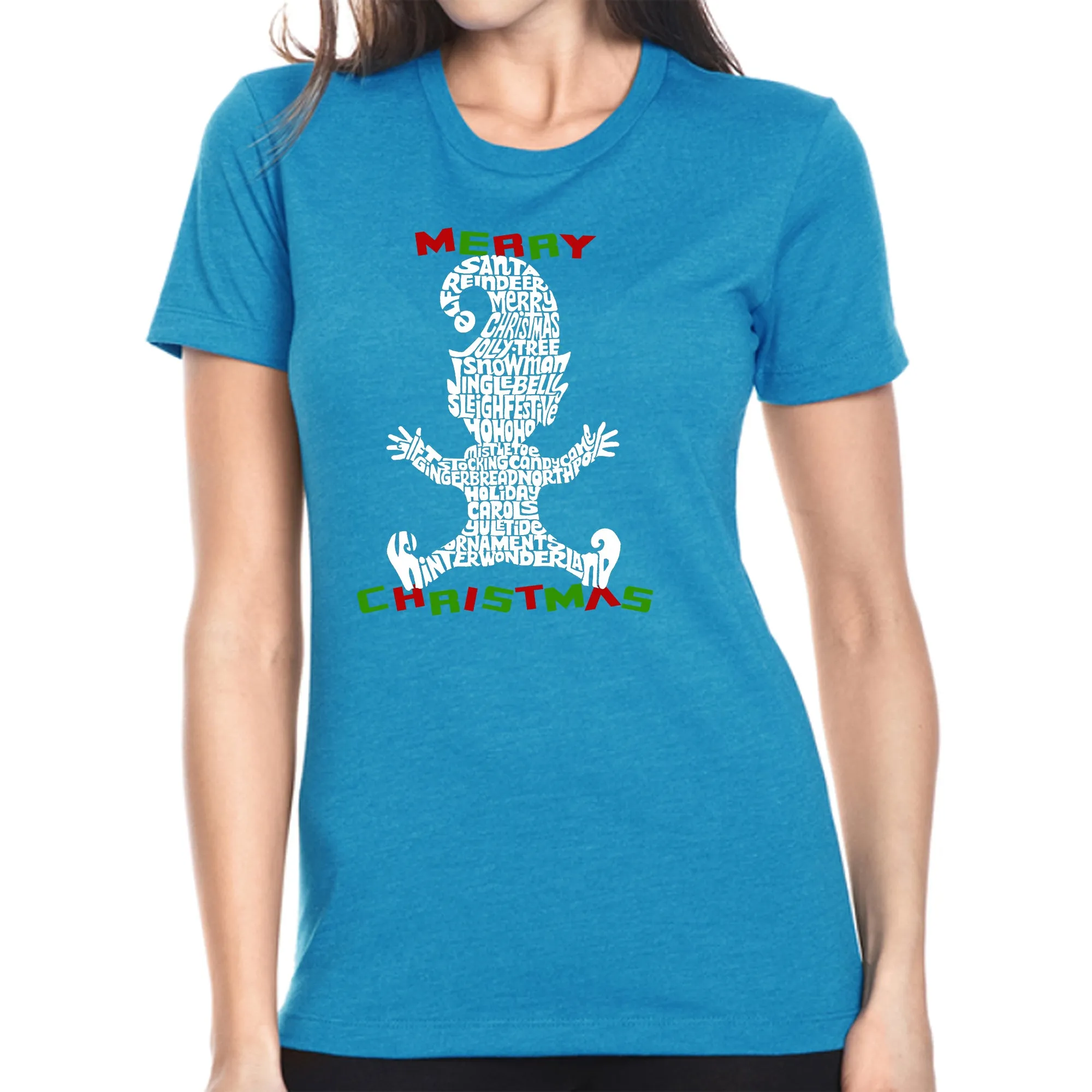 Christmas Elf - Women's Premium Blend Word Art T-Shirt sold by LA Pop Art product image thumbnail 4