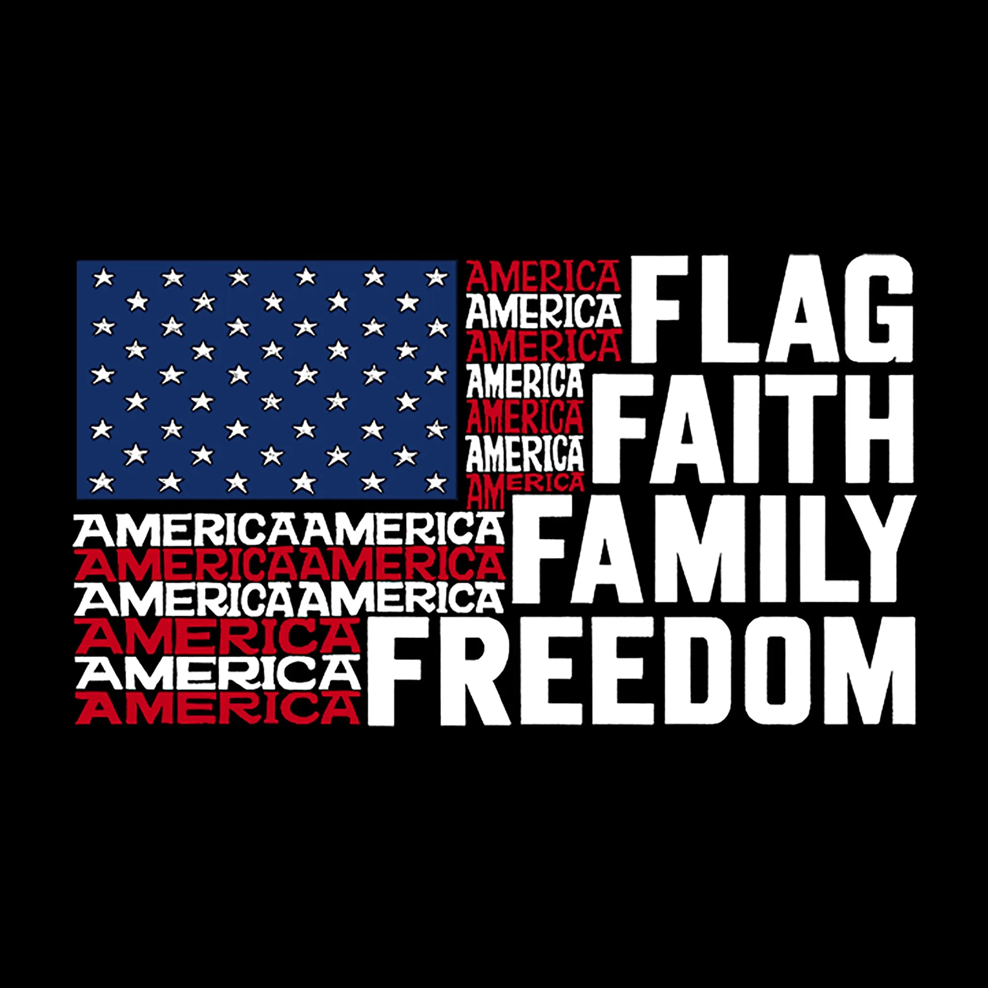 Faith Flag - Men's Word Art Sleeveless T-Shirt sold by LA Pop Art product image thumbnail 2