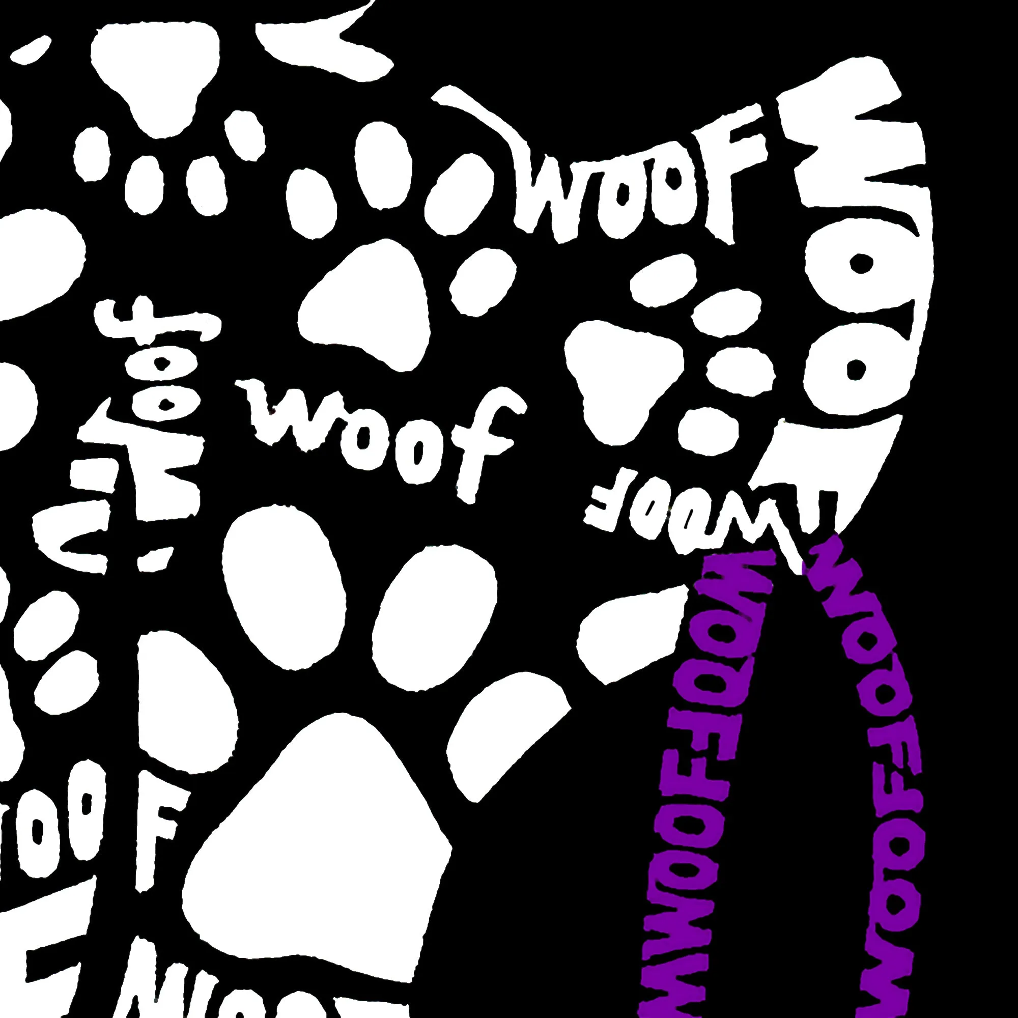 Dog Leash - Men's Word Art Long Sleeve T-Shirt sold by LA Pop Art product image thumbnail 3