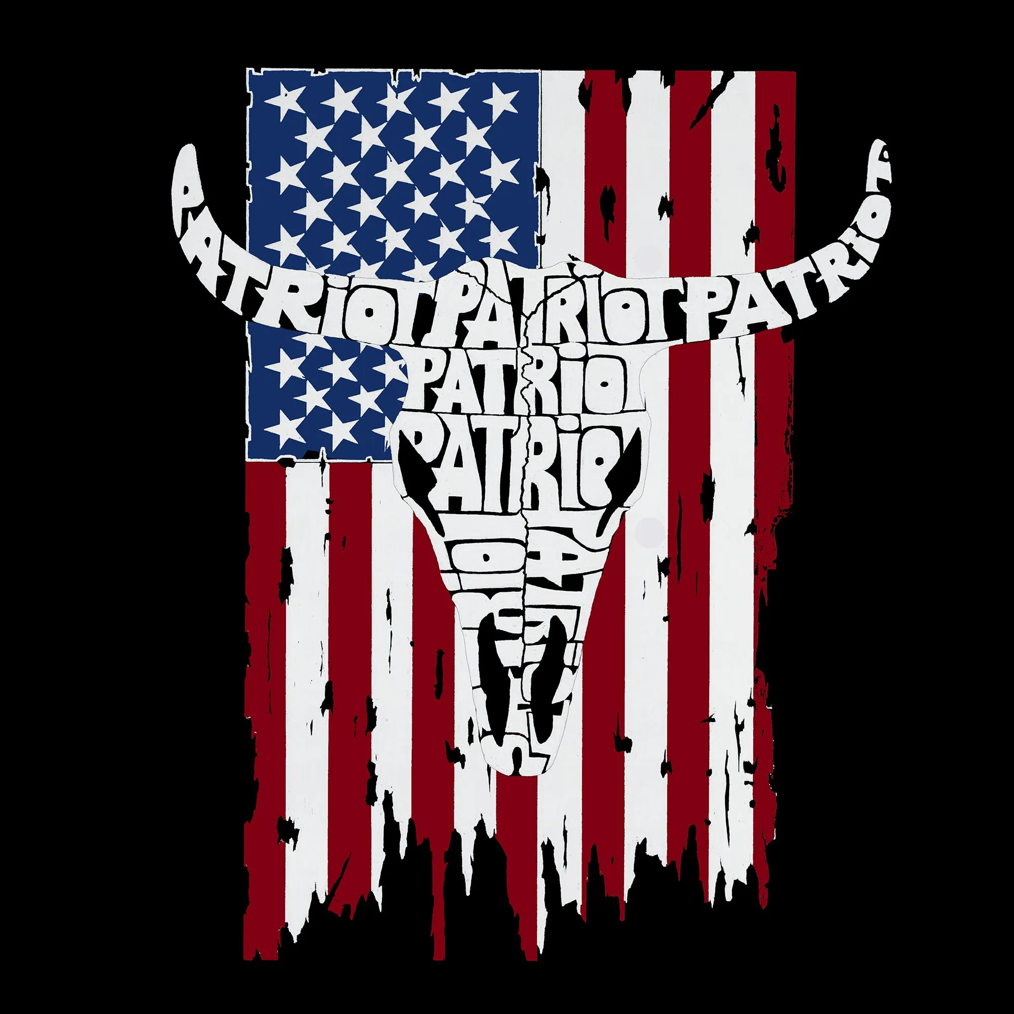 Patriot Flag - Men's Word Art Crewneck Sweatshirt sold by LA Pop Art product image thumbnail 2