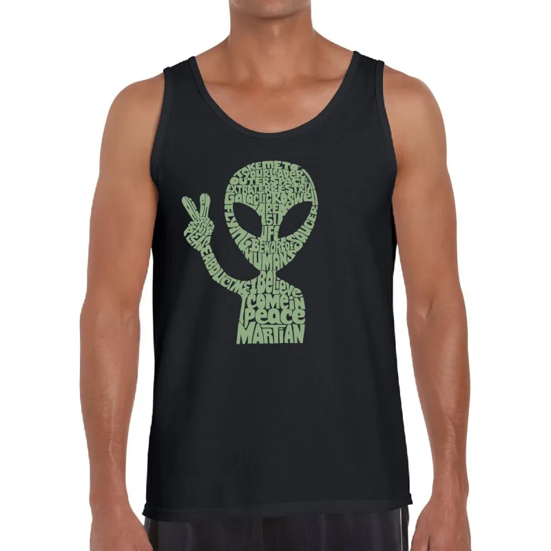Peace Alien - Men's Word Art Tank Top made by LA Pop Art