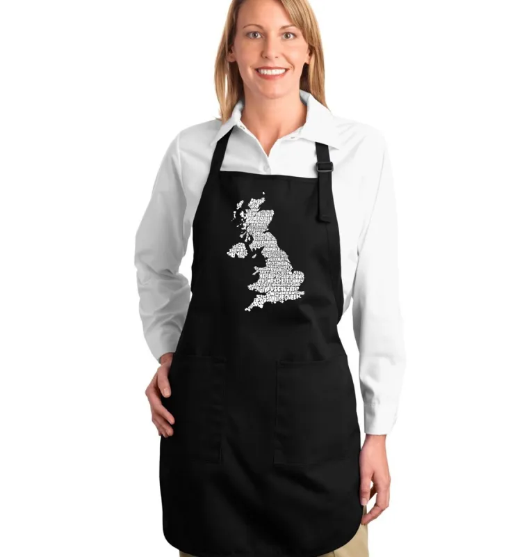 GOD SAVE THE QUEEN - Full Length Word Art Apron sold by LA Pop Art