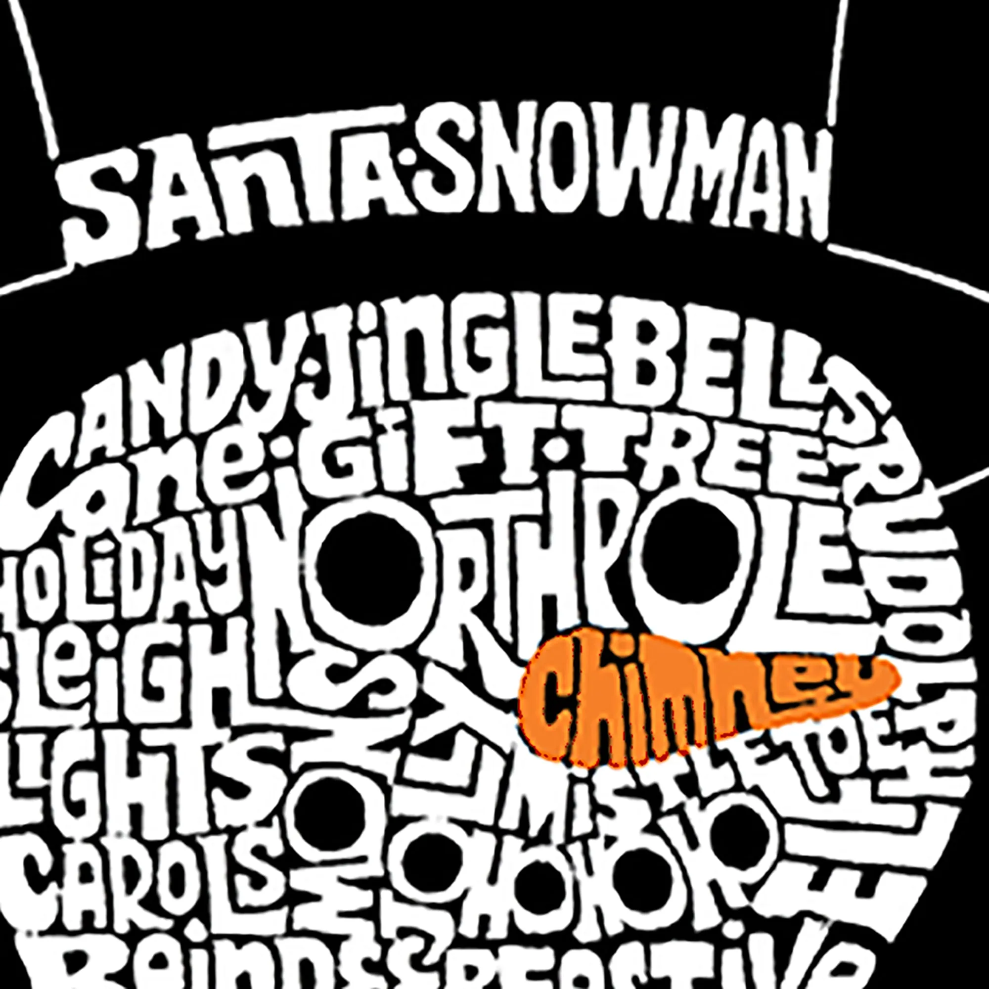 Peeking Snowman - Men's Word Art Long Sleeve T-Shirt sold by LA Pop Art product image thumbnail 3