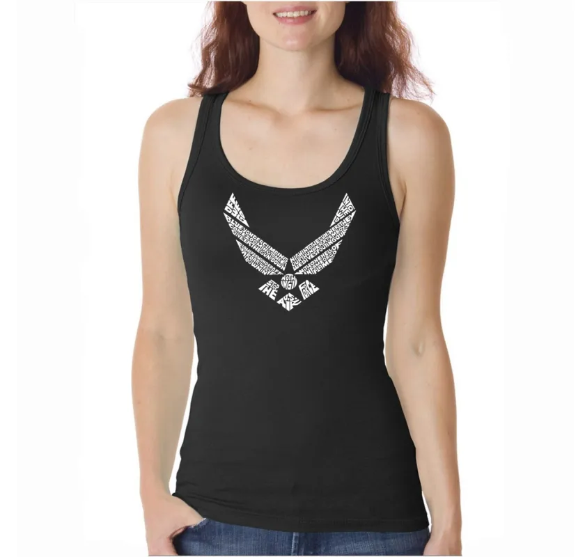 LYRICS TO THE AIR FORCE SONG - Women's Word Art Tank Top sold by LA Pop Art