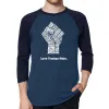 Love Trumps Hate Fist - Men's Raglan Baseball Word Art T-Shirt sold by LA Pop Art