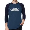 WAYS TO STYLE A MOUSTACHE - Men's Raglan Baseball Word Art T-Shirt sold by LA Pop Art