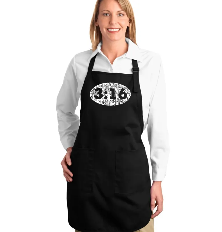 John 3:16 - Full Length Word Art Apron sold by LA Pop Art