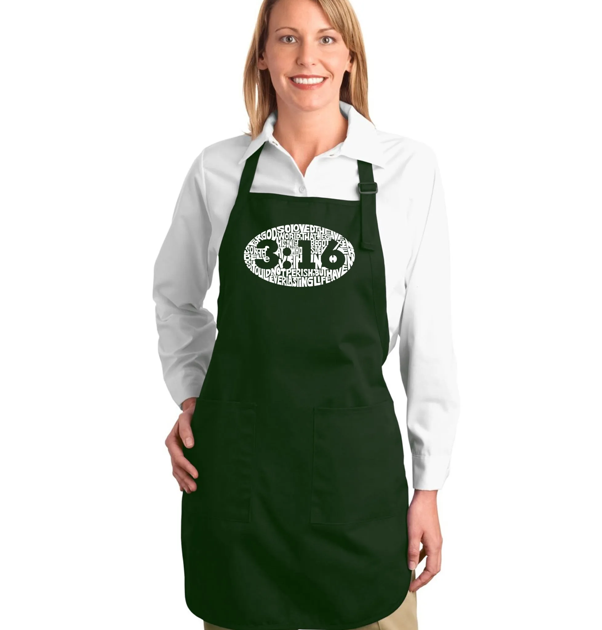 John 3:16 - Full Length Word Art Apron sold by LA Pop Art product image thumbnail 5