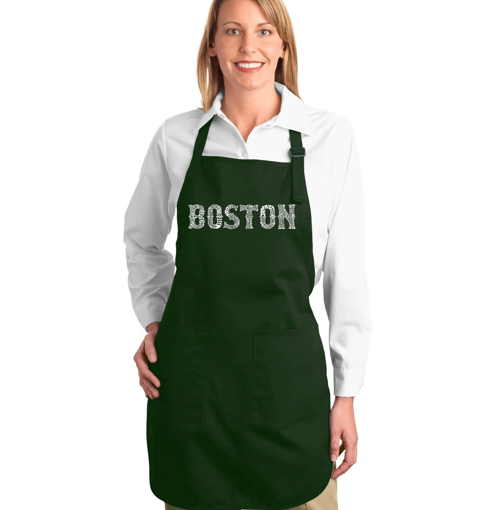 BOSTON NEIGHBORHOODS - Full Length Word Art Apron sold by LA Pop Art product image thumbnail 5