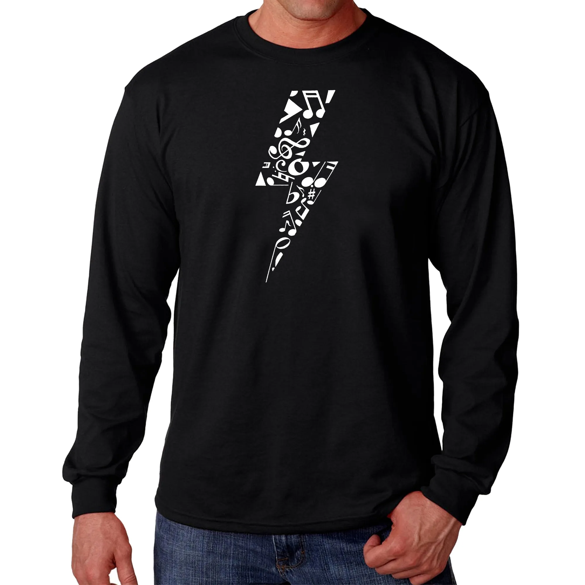Lightning Bolt - Men's Word Art Long Sleeve T-Shirt sold by LA Pop Art