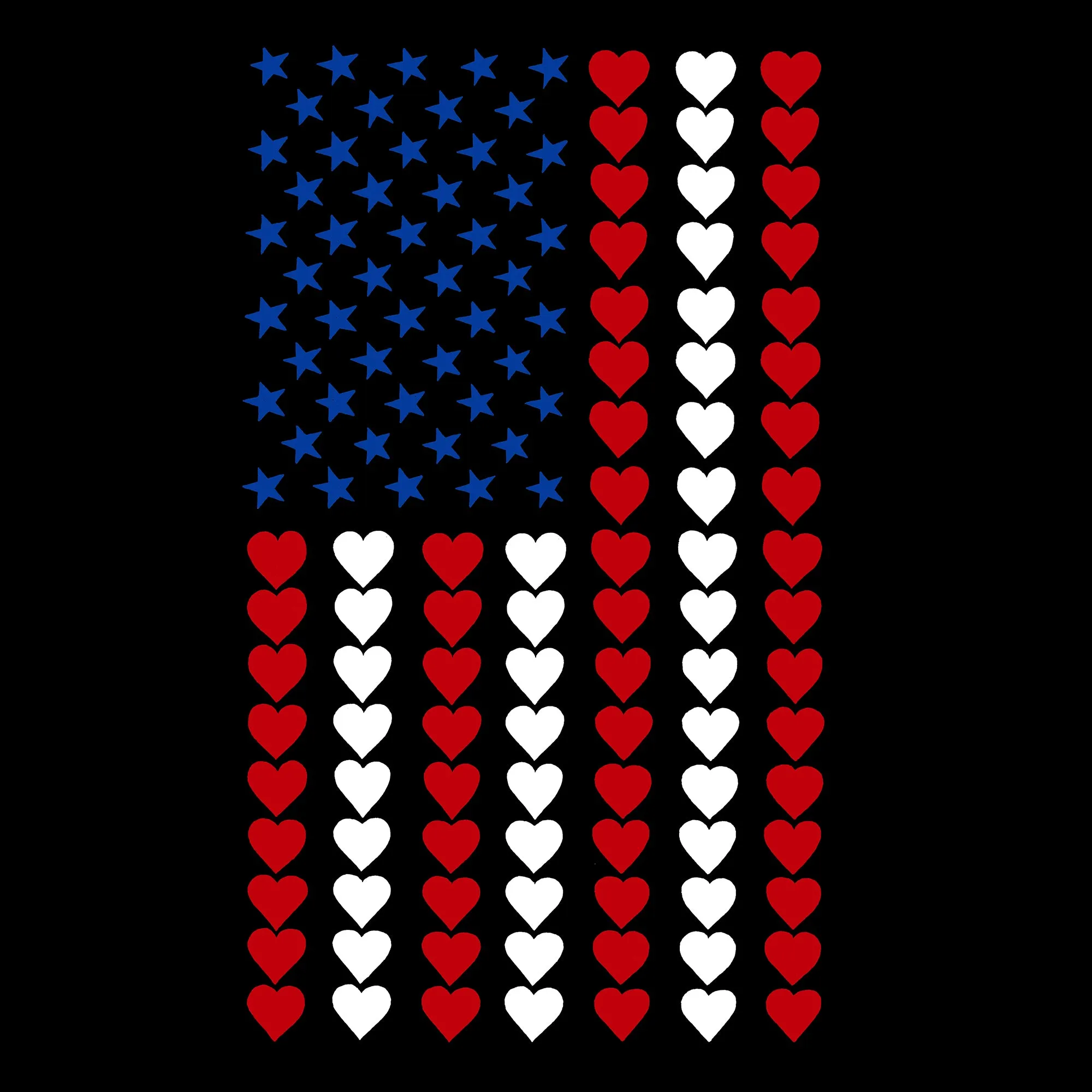 Heart Flag - Men's Raglan Baseball Word Art T-Shirt sold by LA Pop Art product image thumbnail 2