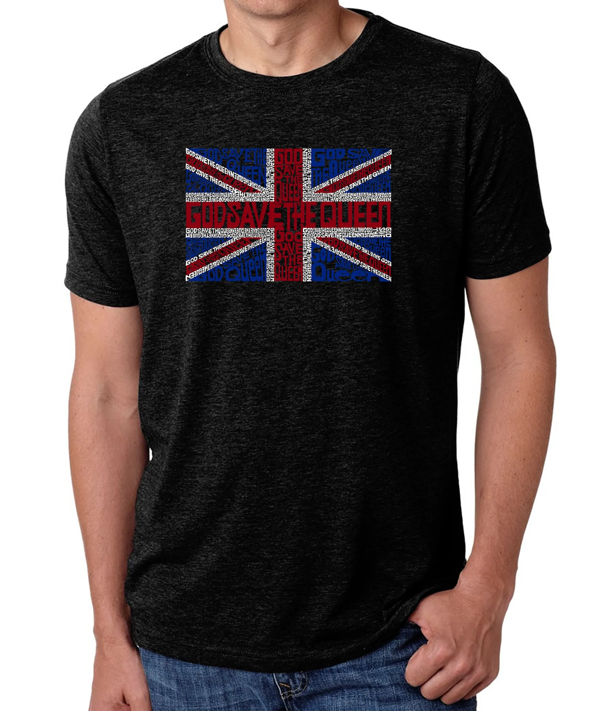 God Save The Queen - Men's Premium Blend Word Art T-Shirt sold by LA Pop Art