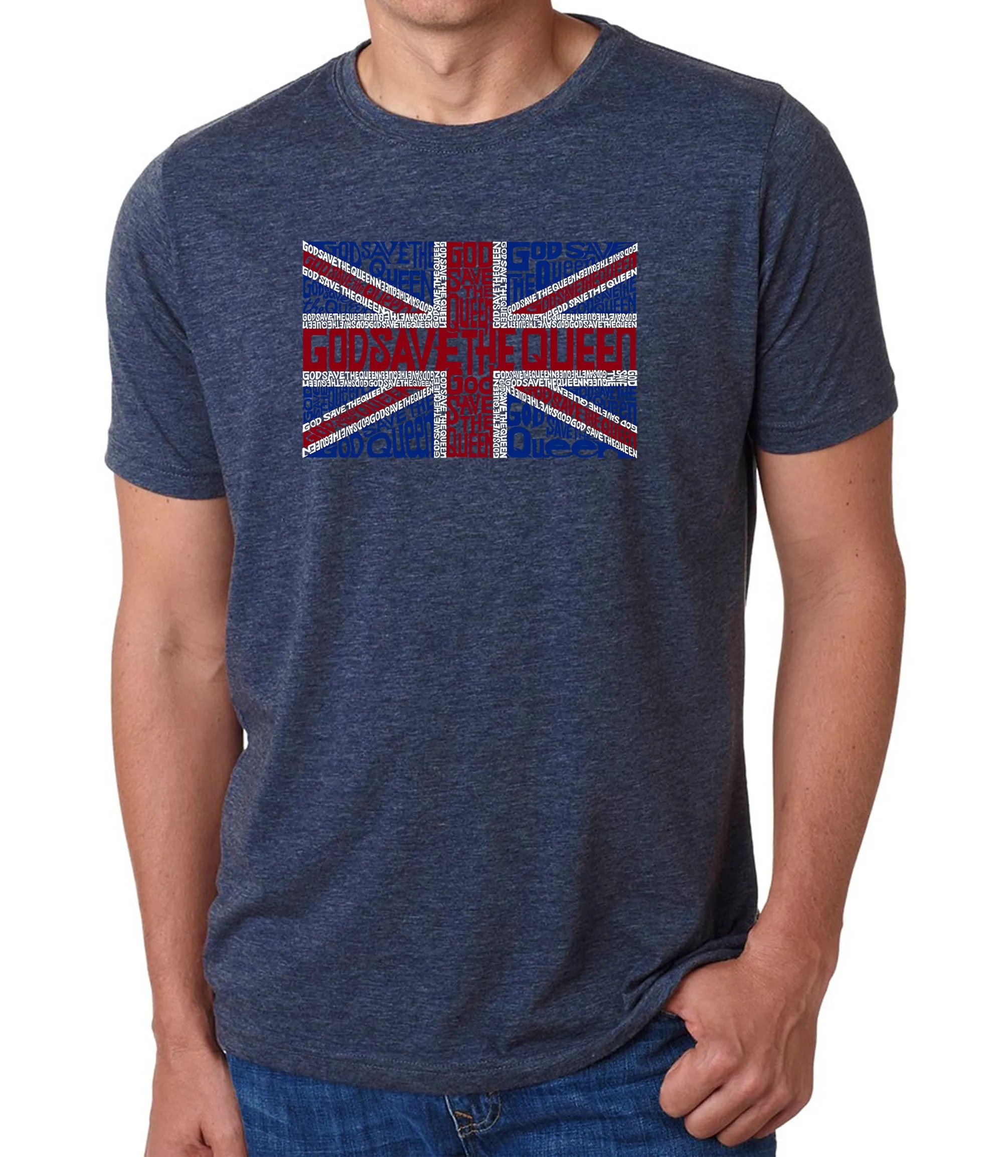 God Save The Queen - Men's Premium Blend Word Art T-Shirt sold by LA Pop Art product image thumbnail 3