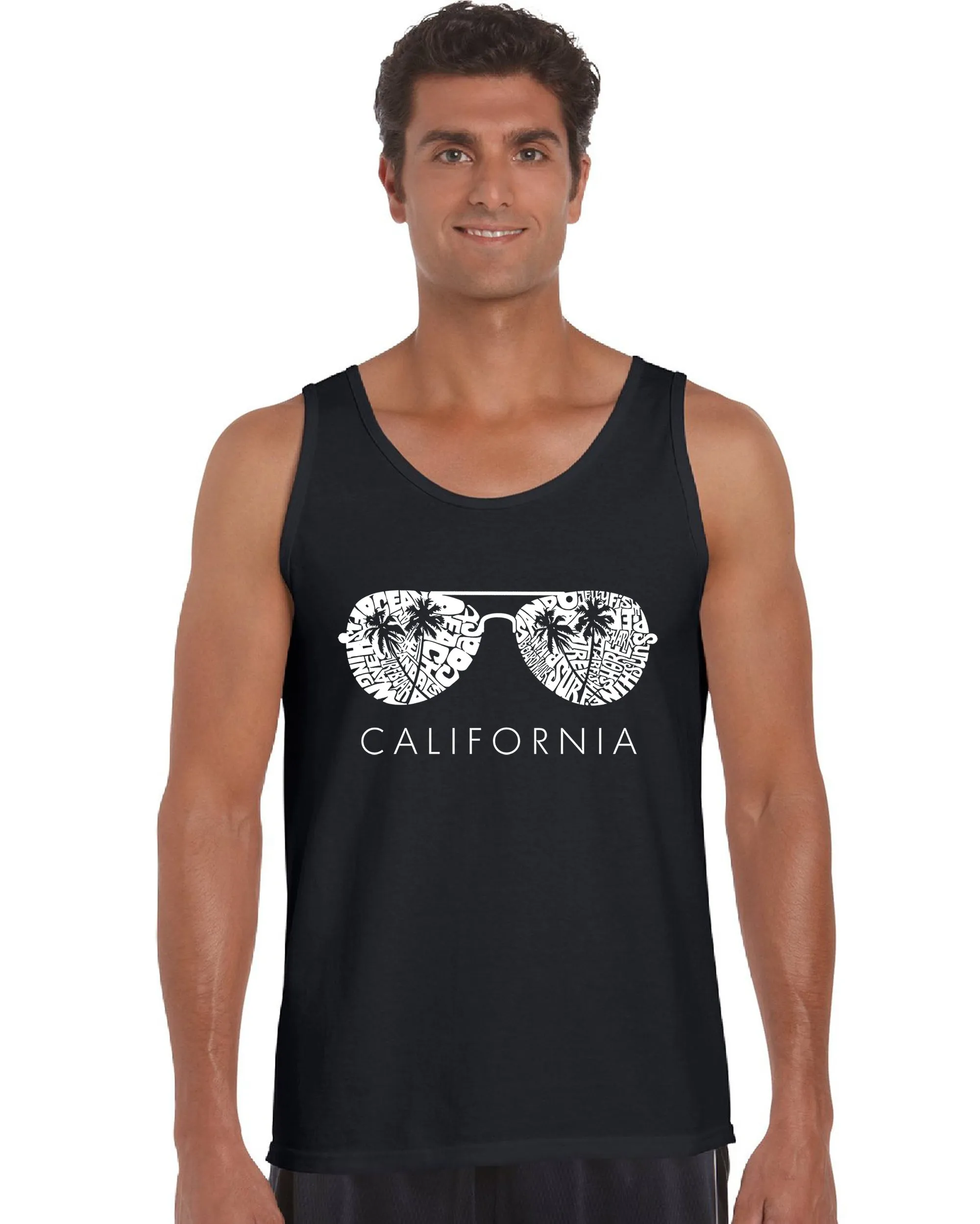 California Shades - Men's Word Art Tank Top sold by LA Pop Art