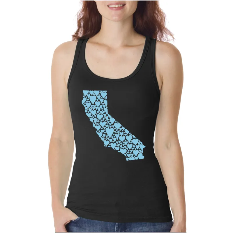 California Hearts - Women's Word Art Tank Top sold by LA Pop Art