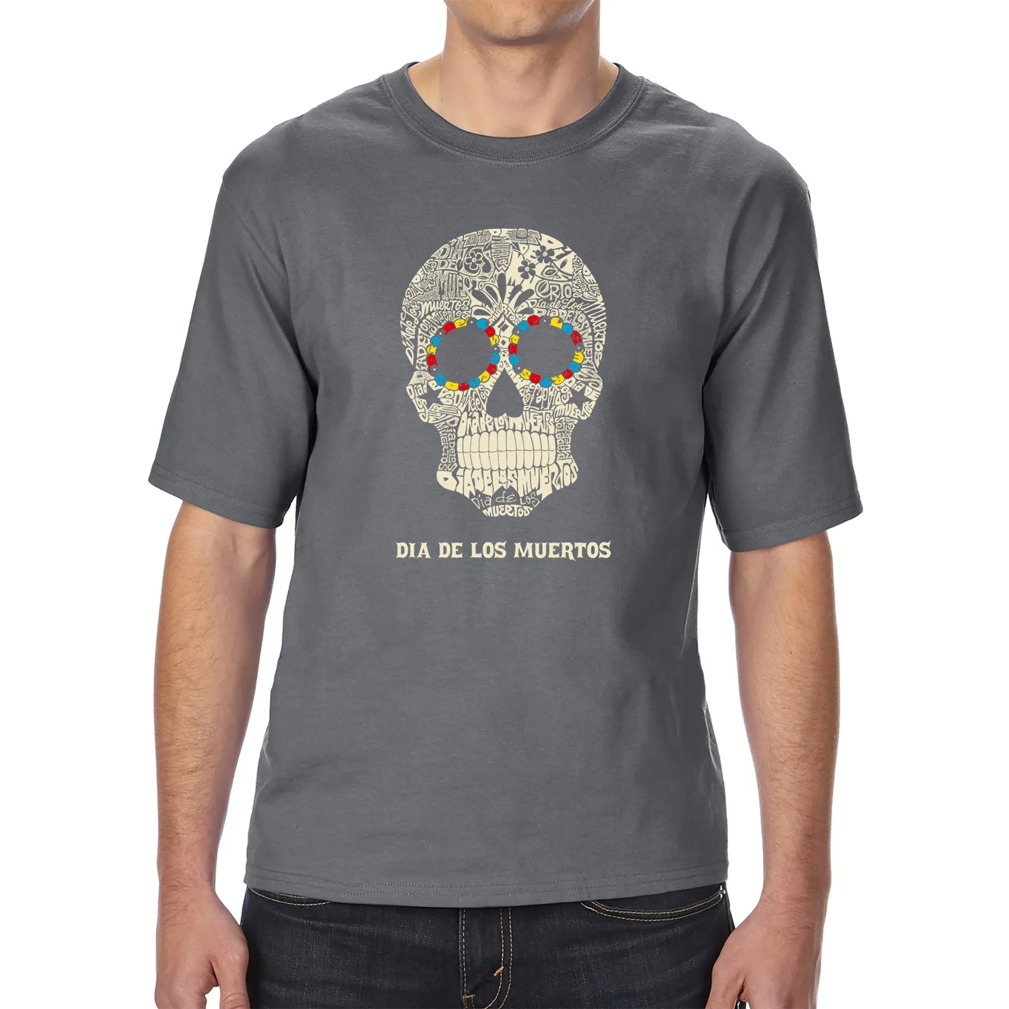 Dia De Los Muertos - Men's Tall Word Art T-Shirt sold by LA Pop Art product image thumbnail 4
