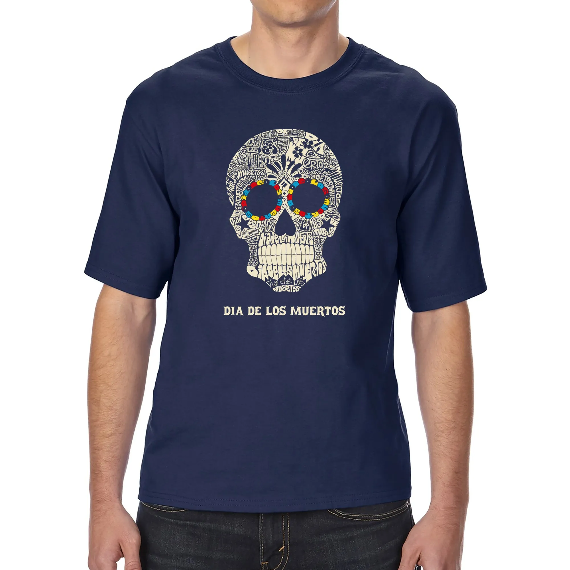 Dia De Los Muertos - Men's Tall Word Art T-Shirt sold by LA Pop Art product image thumbnail 3