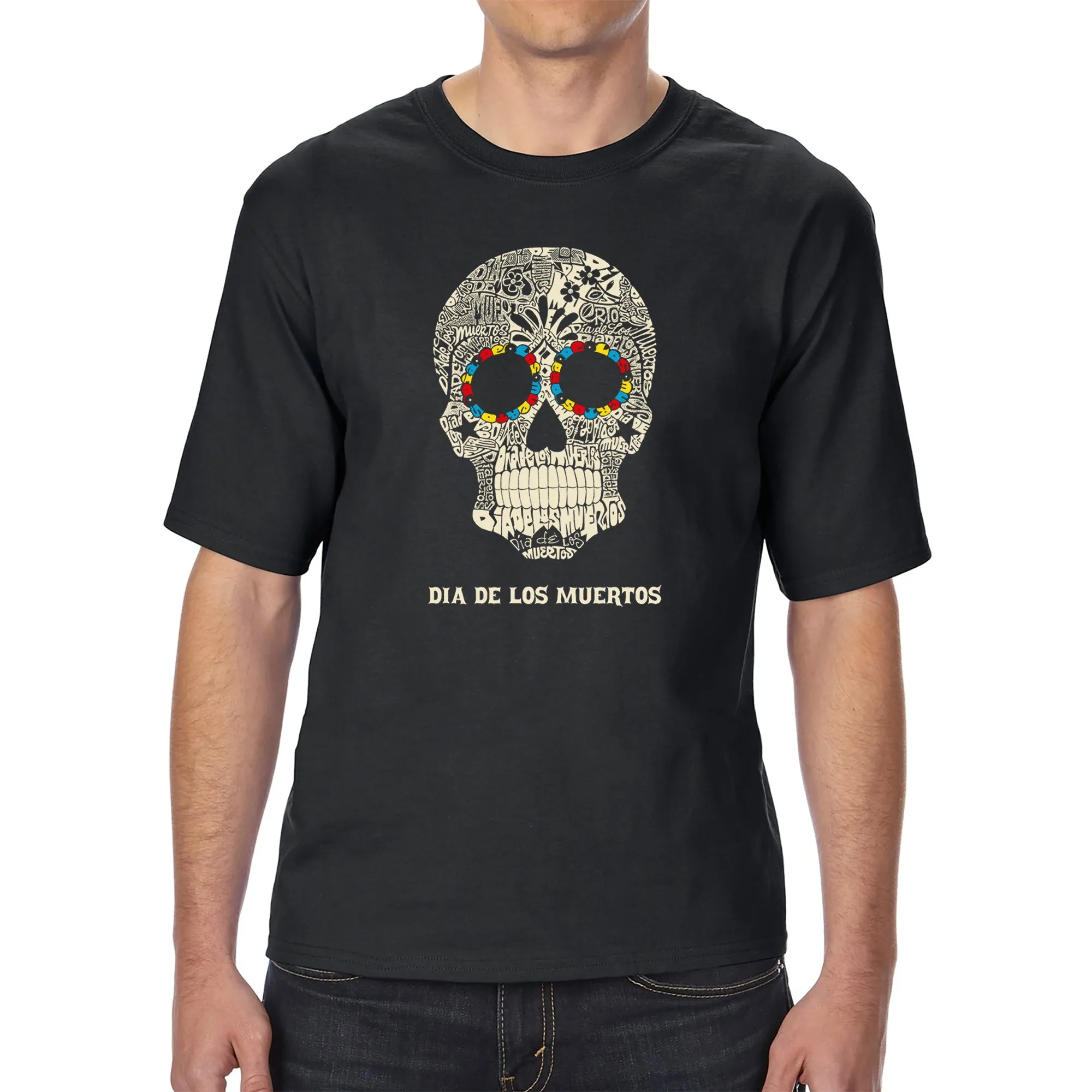 Dia De Los Muertos - Men's Tall Word Art T-Shirt sold by LA Pop Art
