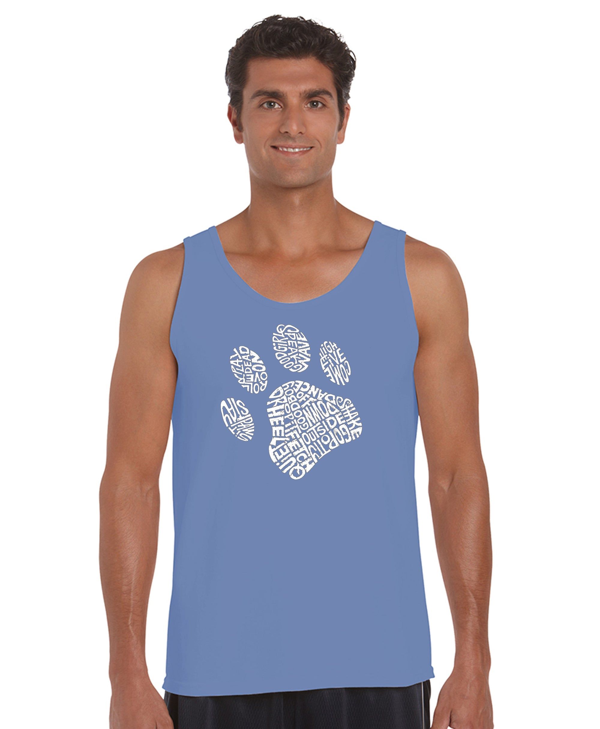 Dog Paw - Men's Word Art Tank Top sold by LA Pop Art product image thumbnail 3